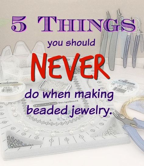 5 Things you should NEVER do when making jewelry! Making Beaded Jewelry, Diy Jewelry Making Tutorials, Jewelry Making Business, Types Of Jewelry, Jewelry Drawer, Jewerly Making, Beaded Beads, Drawer Organizer, Jewelry Making Tools