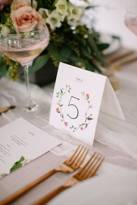 Table Markers Wedding, Wedding Table Number Ideas, Table Number Ideas, Vintage Rose Wedding, Table Numbers Wedding Diy, Floral Themed Wedding, Floral Table Numbers, Diy Table Numbers, Table Markers