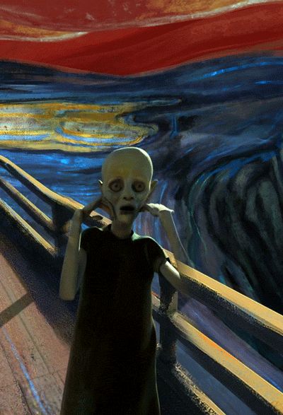 the scream The Scream, Edvard Munch, Creepy Art, Horror Art, Dark Art, Scream, Skeleton, A Black, Motion