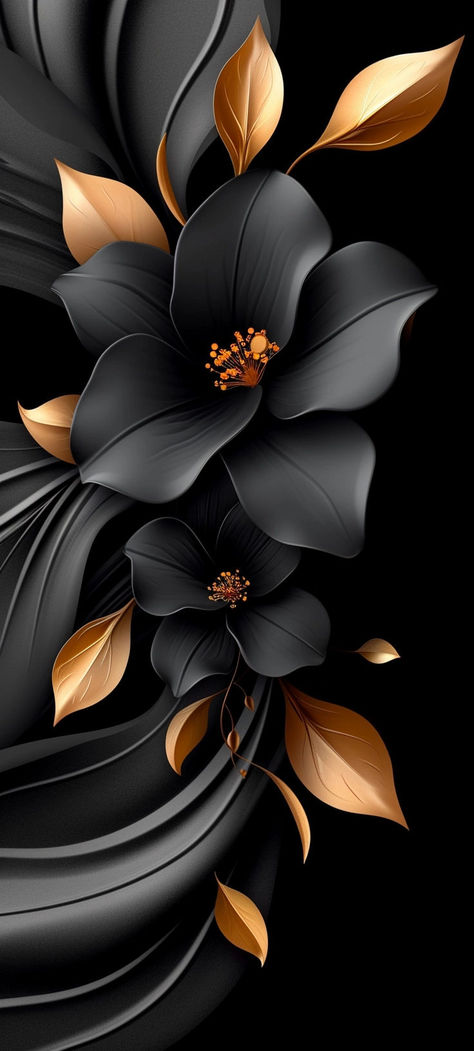 Black And Gold Flowers, Iphone Wallpaper Lights, Iphone Dynamic Wallpaper, Android Wallpaper Art, Phone Wallpaper Pink, Floral Wallpaper Phone, Beautiful Wallpaper For Phone, Pretty Phone Wallpaper, Android Wallpaper Flowers