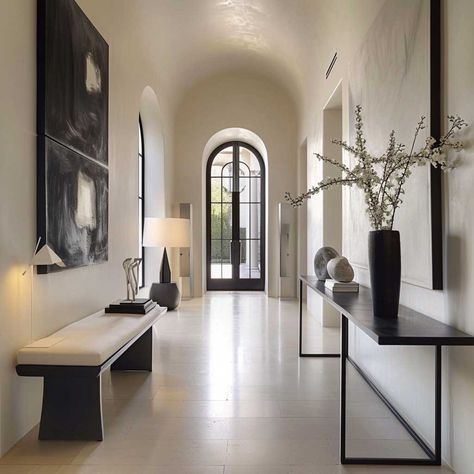 21+ Artistic and Functional Entrance Foyer Designs for Contemporary Living • 333+ Images • [ArtFacade] Modern Home Foyer Entrance, Huge Foyer Ideas, Luxury Entryway Grand Entrance, Design Foyer Entrance, Lobby Entrance Design Home, Large Entry Hallway Ideas, Large Square Hallway Ideas, Entrance Hall Seating, Entryway Layout Ideas