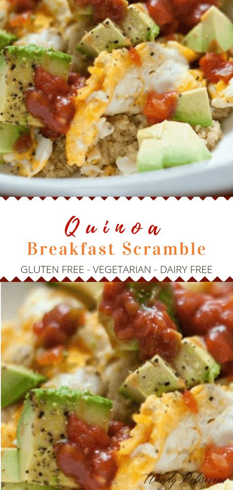 Quinoa Recipes Breakfast, Recipes Brunch, Breakfast Scramble, Health Meals, Healthy Egg Recipes, Easy Quinoa, Quinoa Breakfast, Breakfast Eggs, Egg Recipe