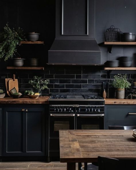 Old World Cabinets, Dark Rustic Decor, Dark Maximalism Kitchen, Dark Kitchen Remodel, Dark Academia Aesthetic Kitchen, Dark Academia House Decor, Dark Wood Home Decor, Dark Academia Kitchen Aesthetic, Dark Academia Aesthetic Home