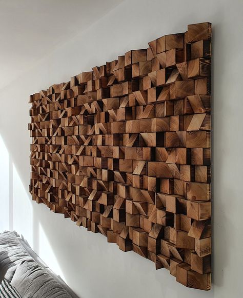 3d Wood Art, Wall Panel Art, Woodworking Beginner, Wood Diffuser, Wood Wall Tiles, Sound Diffuser, Wood Wall Panel, Sound Wall, Sound Panel