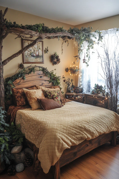 Transform your bedroom into a mystical haven with these 30+ witchy ideas. Blend magic and modern style with enchanting decor, from moon-themed accents to crystal displays. Create your own magical retreat! 🌟🔮 #WitchyBedroom #MagicalDecor #ModernWitch #HomeStyle Witches Bedroom Ideas, Witchcore Bedroom Aesthetic, Modern Witchy Decor, Mystical Bedroom Aesthetic, Vintage Witchy Bedroom, Witchy Bedroom Decor Ideas, Earth Witch Aesthetic Bedroom, Apothecary Bedroom Ideas, Bedroom Ideas Witchy