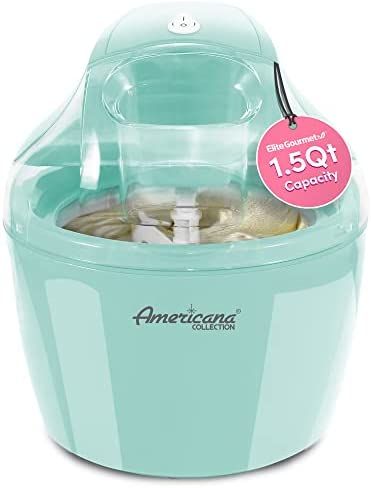 Americana EIM 1400M 1.5 Qt Freezer Bowl Automatic Easy Homemade Electric Ice Cream Homemade Frozen Yogurt, Ice Cream Maker Machine, Electric Ice Cream Maker, Ice Cream Gelato, Gelato Ice Cream, Ice Cream Maker Recipes, Ice Cream Containers, Ice Cream At Home, Yogurt Maker