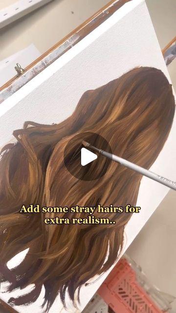 How To Draw With Acrylic Paint, Paint Hair Tutorial, Acrylic Painting Hair, Acrylic Painting Face Tutorials, Painting Afro Hair Tutorial, Hair Painting Tutorial, Painting Hair Acrylic, Paint Hair Acrylic, Painting Hair