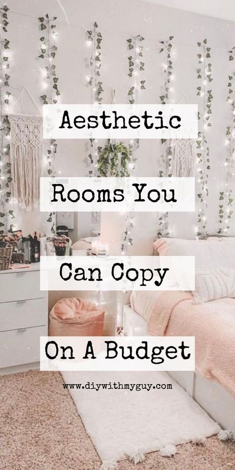 How To Make Aesthetic Room, How To Make Your Bedroom Aesthetic, Cute Aesthetic Room Decor Ideas, Room Decoration Ideas Aesthetic, Cute Room Decor Bedroom, Room Ideas For Teens Girls Bedrooms, How To Make Your Room Look Aesthetic, Aesthetic Room Decoration Ideas, How To Decorate A Room