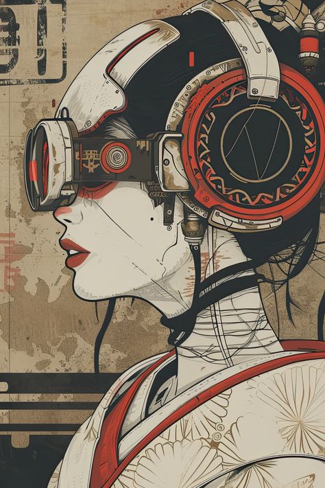 cyborg, cyberpunk, japanese, cyber, anime, future, black, vaporwave, scifi, aesthetic, girl, tech, futuristic, hip hop, science fiction, hipster, fashion, urban, style, culture, internet, techno, compluter, goth, dark, darkside, space, night, leters, asian, cyberpunkart, synthwave, retrowave, bladerunner, cyberpunkstyle, cybergoth, grunge, 90, minimalist, car Anime Cyberpunk Design, Japanese Hip Hop Aesthetic, Science Girl Art, Techno Girl Aesthetic, Space Aesthetic Fashion, Creepy Cyberpunk, Cyberpunk Girl Aesthetic, Cyberpunk Aesthetic Art, 80s Cyberpunk Aesthetic