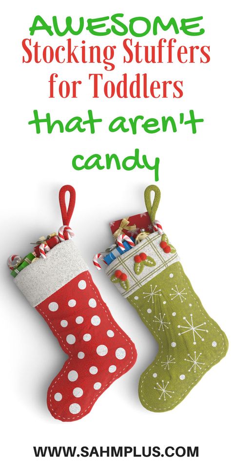 Having trouble brainstorming stocking stuffer ideas for toddlers that aren't candy? You'll love these non-candy toddler stocking stuffers. Stocking Fillers For Toddlers, Stocking Stuffers For Toddlers, Sticking Stuffers, Stocking Filler Ideas, Stocking Fillers For Kids, Toddler Stocking Stuffers, Cheap Stocking Stuffers, Sandy Claws, Stocking Stuffers For Boys