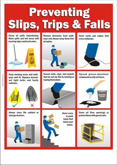 Preventing slips, trips and falls Bergen, Workplace Safety Slogans, Safety Pictures, Workplace Safety Tips, Safety Quotes, Safety Talk, Office Safety, Safety Topics, Health And Safety Poster