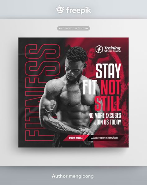 Gym Advertising, Gym Flyer, Gym Banner, Fitness Flyer, Gym Poster, Facebook Cover Design, Social Design, Workout Posters, Visiting Card Design