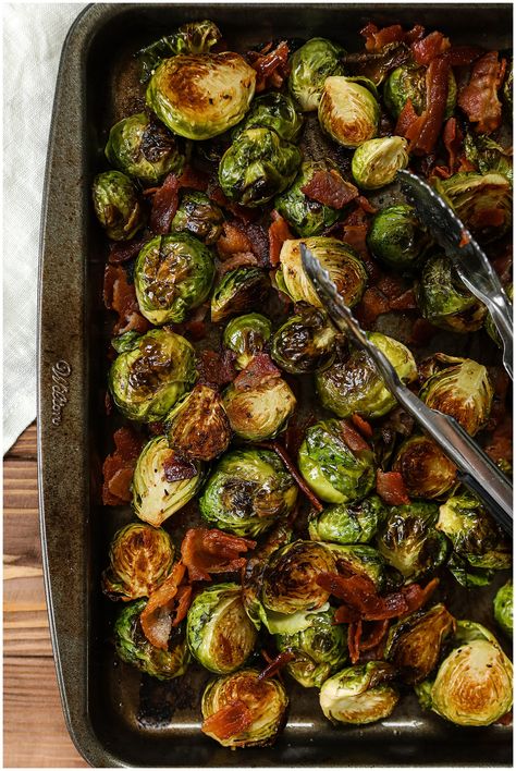 Roasted Bacon and Brussel Sprouts Apple Bacon Brussel Sprouts, Bacon And Brussel Sprouts Skillet, Bacon Garlic Brussel Sprouts, Roasted Brussel Sprouts With Bacon And Balsamic, Roasted Brussel Sprouts Oven Bacon, Healthy Roasted Brussel Sprouts, Brussels Sprout Bacon Recipe, Bacon And Brussel Sprouts Roasted, Brussel Sprout And Bacon Recipes