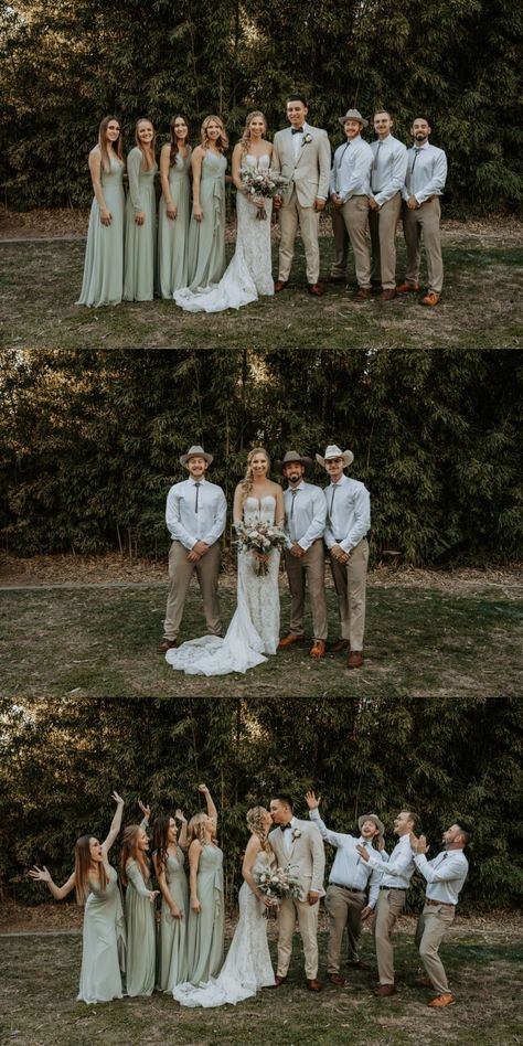 Outdoor Wedding Photo Ideas | Bridal Party Photos | Leia Caldwell Photography | Bridal party photos that are outside are probably the best types of photos! They create the best memories that are always really fun and full of laughs! Enjoy these photos from this bridal party! - See tons of wedding photo ideas, wedding photoshoot inspiration, bridal party photos, and wedding party photos. Book Leia Caldwell for your wedding photoshoot at www.leiacaldwellphotography.com Outdoor Wedding Party Photos, Wedding Party Photos With Parents, Small Bridal Party Poses, Uneven Wedding Party Photos, Outdoor Wedding Photo Ideas Bridal Parties, Fun Bridal Party Photos Group Shots, Wedding Photography Wedding Party, Small Wedding Party Photo Ideas, Full Wedding Party Photos