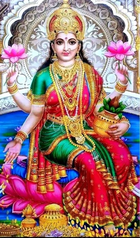 Lord Laxmi Devi Photos, Laxmi Mata Hd Wallpaper, Mahalakshmi Goddesses Hd Wallpaper, Laxmi Photo, Mata Laxmi, Ma Laxmi, Goddess Images, Laxmi Mata, Lakshmi Photos