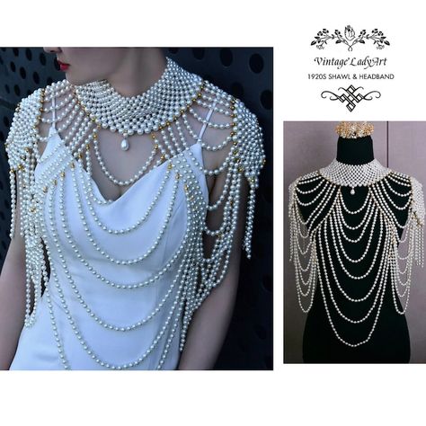 Bridal Body Jewelry, Beaded Cape, Pearl Bride, Wedding Dress Jewelry, Shoulder Necklace, Elegant Jacket, Bridal Wrap, Bridal Cape, Chain For Women