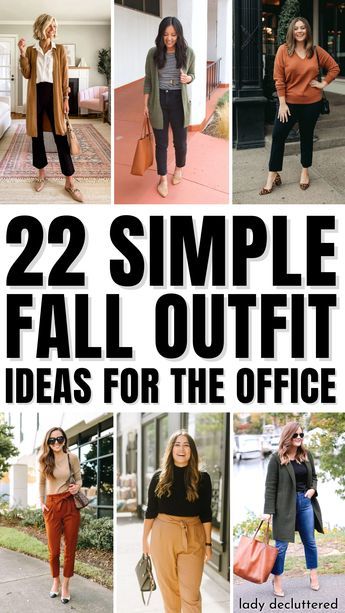 Put Together Work Outfits, Monday Fall Outfits For Work, Simple Fall Outfits For Work, Fall Weather Outfits Work, Autumn Attire For Women, Work Lunch Outfit Fall, Outfit Ideas For The Office, Easy Fall Outfits For Work, Cool Weather Work Outfits