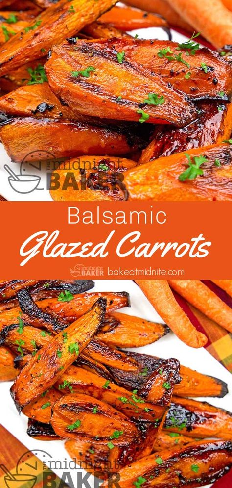 Easter Side Dishes Vegetables, Balsamic Roasted Carrots, Balsamic Glazed Carrots, Balsamic Carrots, Carrot Recipes Side Dishes, Balsamic Carrots Roasted, Carrots Roasted, Carrot Dishes, Balsamic Glaze Recipes