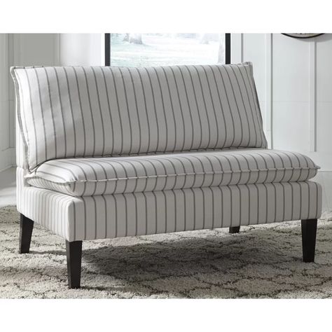 Bench With Back, Accent Bench, Salon Suites, Banquette Seating, Upholstery Foam, Grey Upholstery, Ashley Furniture Homestore, Wood Bench, Upholstered Bench