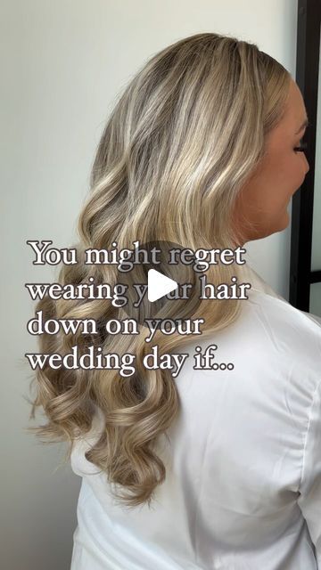 UTAH BRIDAL HAIRSTYLIST | Lindsay Amarel on Instagram: "Are you a bride or bridesmaid considering wearing your hair down for the wedding day? A down style might NOT be a good fit for you if…

✨ YOUR HAIR DOES NOT HOLD A CURL WELL. 
If you’ve always struggled with your curls staying, your wedding day is not the day to chance it! Granted, having a professional do your hair with the right tools and products CAN help. BUT. Unfortunately, I am not a magician. If your hair just simply won’t hold a curl, then they won’t hold a curl. This is why a trial appointment is so important!

✨ YOU HAVE A DRESS WITH FABRIC ON YOUR BACK AND SHOULDERS. 
Keep in mind that the friction from your hair moving across the fabric on the back of your dress can cause frizz, and cause your curls to come undone! Now don Bridesmaid Curls Down, Wedding Curls Down, Bridal Hair For Strapless Dress, Wedding Day Hair Down, Bride Hair Down Curls, Wedding Hair Down With Curls, Wedding Hair Down With Veil, Down Bridal Hair, Diy Bridal Hair