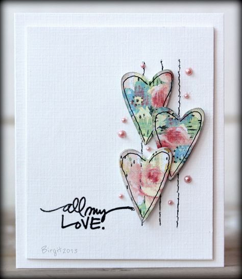 Valentine Cards Handmade, Fabric Cards, 카드 디자인, Handmade Valentine, Heart Cards, E Card, Creative Cards, Love Cards, San Valentino