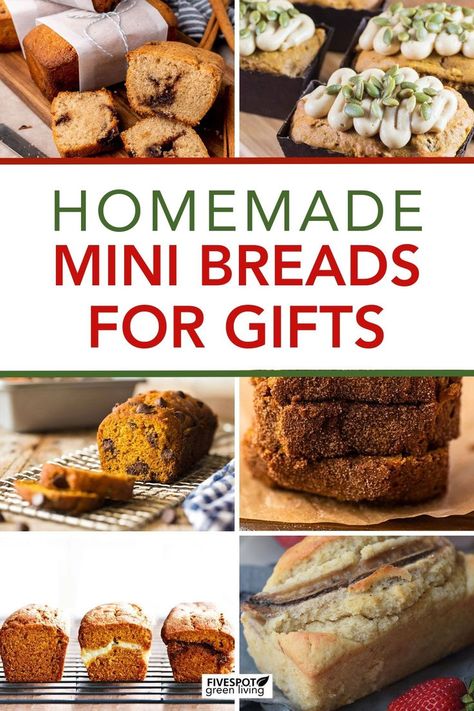 Learn how to make these mouthwatering homemade mini bread loaves, including Snickerdoodle Bread, Frosted Mini Pumpkin Bread, Blueberry Banana Bread Mini Loaf, Mini Chocolate Zucchini Bread Recipe, and Mini Banana Bread Recipe. These delightful treats are not only scrumptious but also make for the perfect gifts! Give your loved ones a taste of heaven with our easy-to-follow recipes. Snickerdoodle Bread Mini Loaves, Holiday Mini Loaf Breads, Mini Fall Bread Loaves, Small Loaf Quick Bread Recipes, Mini Pumpkin Bread Loaves Recipes, Quick Bread Ideas, Package Baked Goods As Gifts, Snickerdoodle Mini Loaves, Marble Loaf Bread