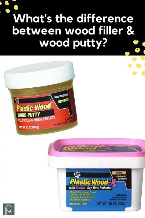 Trying to decide between spackle vs caulk and wood filler vs caulk for filling holes and gaps in your DIY projects? This beginner's guide walks you through caulk, wood filler, wood putty, spackle, and joint compound. Learn how to choose the right product with confidence! Wood Putty Vs Wood Filler, Stained Furniture, Fill Nail Holes, Log Bench, Painting Wood Furniture, Wood Putty, How To Waterproof Wood, Wood Craft Projects, Faux Shiplap