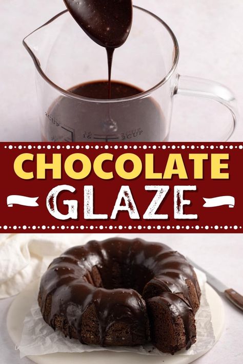 This is the BEST chocolate glaze on the internet! It's smooth, delicious, and incredibly chocolatey. This glaze is ideal for donuts, cakes, Bundts, and more! Chocolate Bundt Cake Glaze, Recipe For Cakes, Glazed Icing Recipe, Bundt Cake Glaze, Chocolate Cake Icing, Chocolate Icing Recipes, Chocolate Glaze Recipes, Chocolate Sundae, 10 Cake