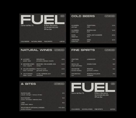 Behance :: 为您呈现 El Born Barcelona, Fuel Bar, Urban Bar, Find Logo, 타이포그래피 포스터 디자인, Dark Look, Visual Identity Design, Natural Wine, Composition Design