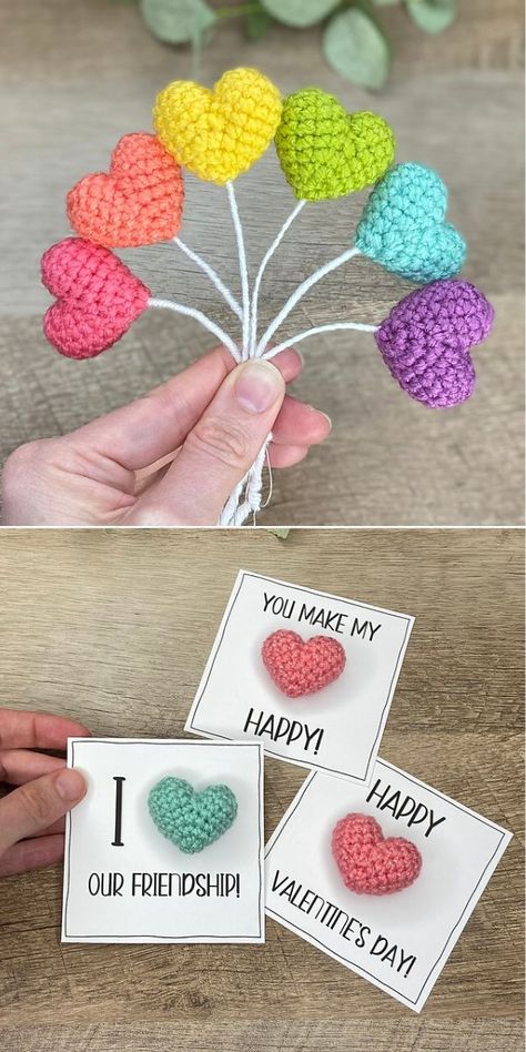 Crochet Tiny Heart Free Pattern, Crochet Ideas Valentines, Valentines Day Amigurumi Free Pattern, Crochet Valentine Gnomes Free Pattern, Easy Valentine Crochet, Heart Crochet Pattern Free, Crochet Valentines Gifts, Valentine’s Day Crochet Patterns, Crochet Gnome Free Pattern