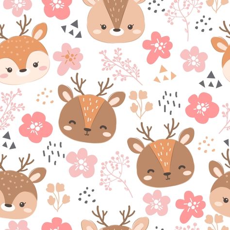 Pink Pattern Background, Cute Seamless Pattern, Christmas Flyer, Animal Baby, Cute Clipart, Outline Drawings, Cute Patterns Wallpaper, Baby Scrapbook, Seamless Pattern Vector