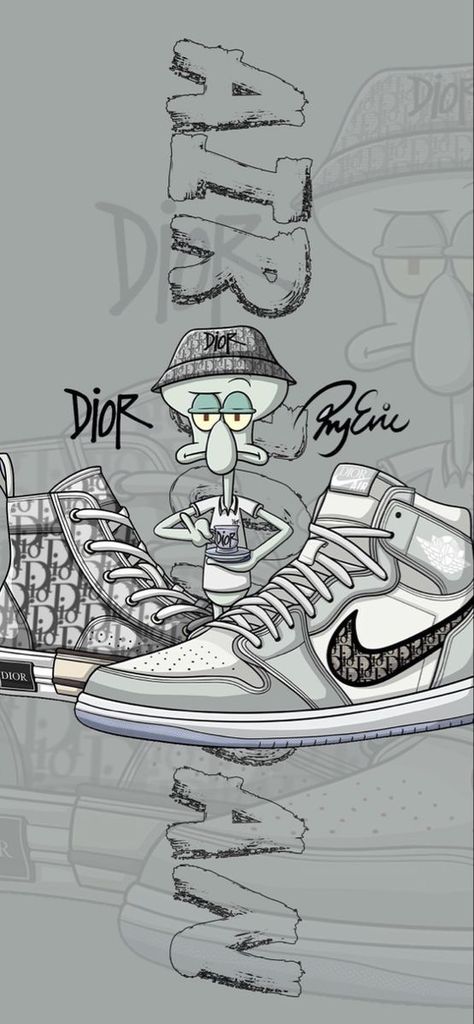 Dior Wallpaper, Dope Wallpaper Iphone, Jordan Logo Wallpaper, Kaws Wallpaper, Nike Art, Wallpaper Cartoon, Cool Nike Wallpapers, Hype Wallpaper, Iphone Wallpaper For Guys