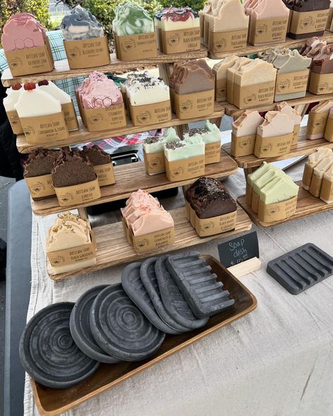 Mahany Park Farmers Market today 8:00-1:00 How To Set Up Farmers Market Table, Sewing Projects To Sell Farmers' Market, Farmers Market Soap Display, Roadside Farmstand, Geo Vision, Farm Market Ideas, Farmers Market Stand, Farmers Market Display, Homemade Soap Bars