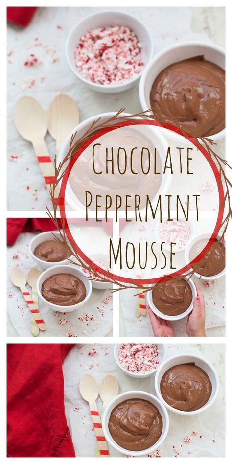 Chocolate Peppermint Mousse Chocolate Peppermint Mousse, Peppermint Mousse, Peppermint Kisses, Dairy Free Treats, Homemade Pudding, Super Healthy Kids, Mousse Recipes, Peppermint Bark, Creamy Chocolate