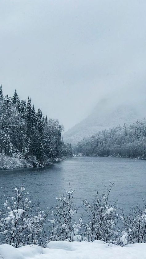 Snowy Aesthetic Wallpaper, Winter Lockscreen, Snowy Lake, Magical Scenery, Animals Quotes, Winter Landscape Photography, Snow Lake, Snowy Woods, Cold Lake