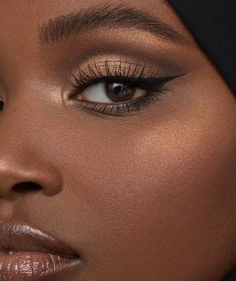 INSTAGRAM: @OKTAWIA7💖 Girl Eye Makeup, Brown Eyeshadow Looks, Maquillage On Fleek, Mekap Mata, Bridal Eye Makeup, Makeup For Black Skin, Brown Skin Makeup, Smink Inspiration, Dark Makeup