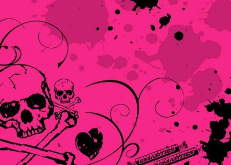 Free Pink skull background for powerpoint slide template.. download pink skull background. #Pattern #Pink #Skull Y2k Backrounds Laptop, 2000s Emo Wallpaper Laptop, Emo Backgrounds Laptop, Emo Computer Wallpaper, Emo Laptop Wallpaper, Y2k Computer Wallpaper, Rave Metro, Pink Emo Wallpaper, Emocore Wallpaper