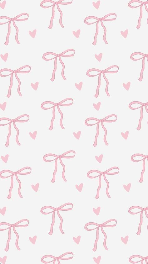 Pink Bows, White Background, Pastel, Pink, White