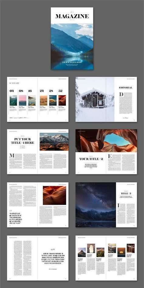 Magazine Page Number Design, Magazine Image Layout, Clean Magazine Design, Magazine Ideas Inspiration, 3 Column Layout Design, Minimalist Magazine Design, Clean Layout Design, Luxury Magazine Layout, Book Layout Design Minimalist