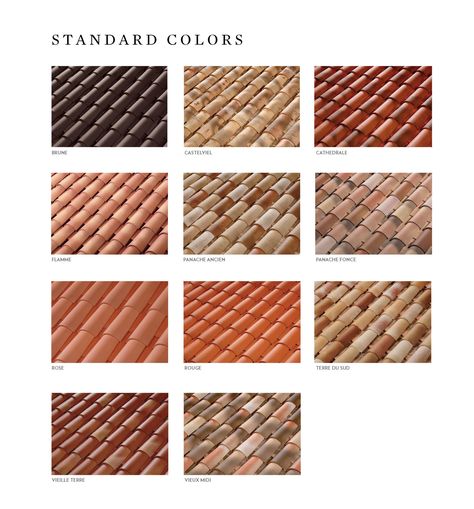 Spanish Style Roof Tiles, Mediterranean Roof Tiles, Clay Roof Tiles Ideas, Terracota Roof Tiles, Roof Tiles Design, Spanish Roof Tiles, Red Tile Roof, Clay Tile Roof, Dark Grey Houses