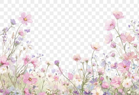 Flowers Background Landscape, Baby Theme Background, Digital Flowers Png, Flowers Background Design, Watercolour Wildflowers, Watercolor Flowers Png, Watercolor Flowers Clipart, Floral Watercolor Background, Flowers Meadow