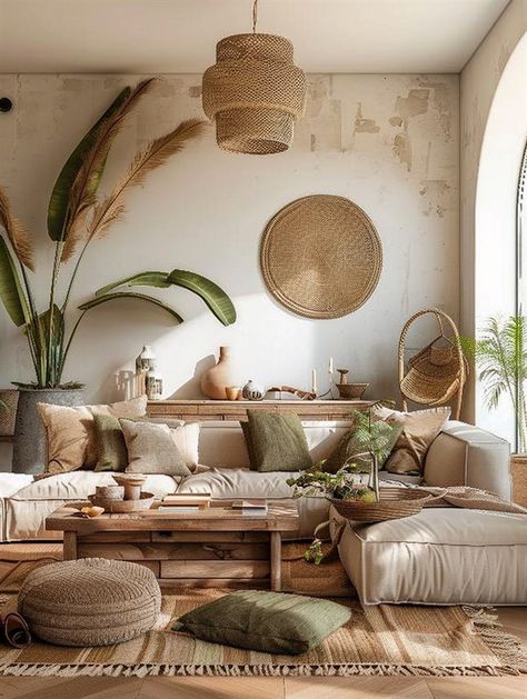 Zen Living Room, Cozy Textiles, Earthy Neutrals, Earthy Living Room, Interior Boho, Earthy Home, Zen Room, House Cabin, Vibrant Patterns