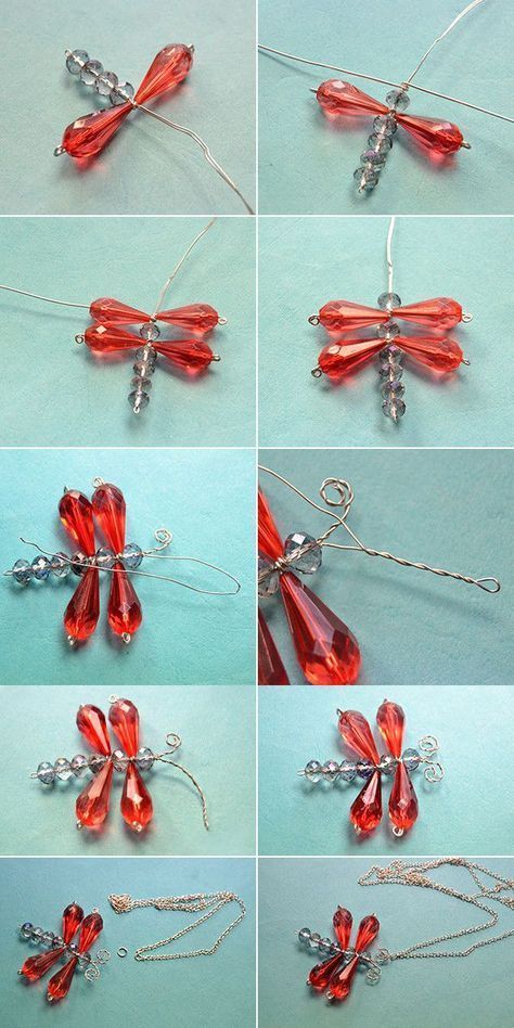 Beaded Dragon, Seed Bead Tutorials, Anting Manik, Dragonfly Ornament, Beaded Dragonfly, Dragonfly Necklace, Seed Bead Tutorial, Diy Wire Jewelry, Beaded Crafts