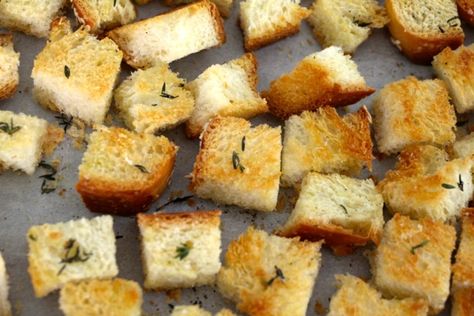 How To Make Croutons, College Recipes, Crouton Recipes, Bread Dressing, Croutons Homemade, Challah Bread, Family Eating, Gobble Gobble, Dinner Sides