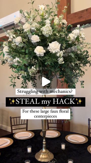 Kansas City’s Mega Artificial Florals for Wedding Rentals on Instagram: "If you’ve struggled…  … with your faux floral arrangements when using dried floral foam or chicken wire for larger pieces that need to be extra secure AND be easily transportable, you’ll want to SHARE this hack.   (But first, this #1 highest early trending audio (as of May 1, 2024) is perfect for any b-roll you’re using, make sure to SAVE this reel so you can come back to use it! You’re welcome)   I have tried so many different mechanics for larger pieces like this and none have beaten this method for a ✨MESS-FREE✨ and ✨WIGGLE-FREE✨ designing process.   1. You will need about 2 standard length pool noodles cut in fourths.  2. 15 cable zip ties to link it together.  3. I cut a wooden board, drilled holes where the bloc Foam For Flower Arrangements, Diy Floor Floral Arrangements, Diy Large Flower Arrangements, Pool Noodle Floral Arrangement, Pool Noodle Flower Arrangement, Floral Foam Arrangements, Head Table Florals, Diy Floral Arrangements Wedding, Amazing Centerpieces