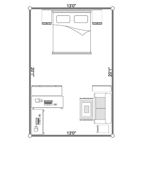 Bedroom Layout Ideas With Couch, Long Rectangle Room Layout Bedrooms, Bedroom Layout For Rectangular Room, Small Rectangle Room Layout Bedrooms, Bedroom Long Narrow Room Layouts, Bedroom Rectangle Layout, Rectangle Apartment Layout, Couch In Bedroom Ideas Layout, Bedroom Ideas For Long Narrow Rooms