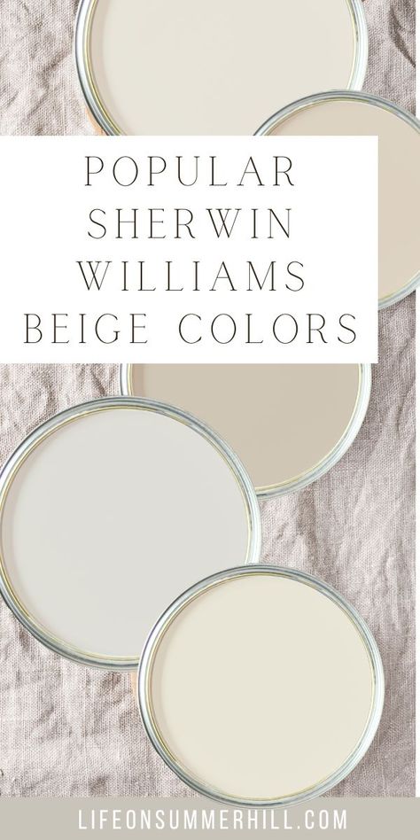 Paint Colors Interior Home, Very Light Beige Paint, Neutral Painted Ceiling, Best White Cream Paint Color, Tan Walls Bedroom Color Palettes, Cream Kitchen Cabinet Paint Colors, Creamy White Interior Paint Colors, Sherwin Williams Creamy White Cabinets, Creamy Paint Colors Sherwin Williams