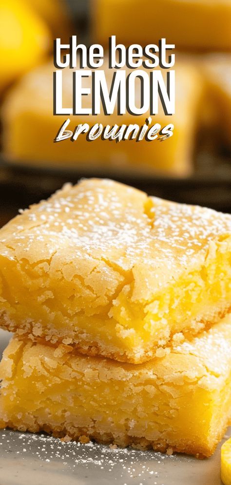 Lemon Brownies [40 Minutes] – Chasety Love And Lemons Brownies, Lemon Baked Goods Recipes, Citrus Bars Desserts, Lemon Blondie Brownies, Easy Lemon Desert, Lemon Cheesecake Brownies, Deserts With Lemon, Lemon Brownies Recipe Easy, Lemon Easy Desserts