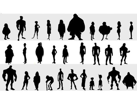 ArtStation - Silhouettes, Jordan Somwe Character Design Silouhette, Character Shilouette Design, Stylized Male Character Design, Silhouette Art Tutorial, Character Sillouhette Design, Character Silhouettes Concept, Character Sillouhette, Character Silhouette Design, Silhouette Concept Art