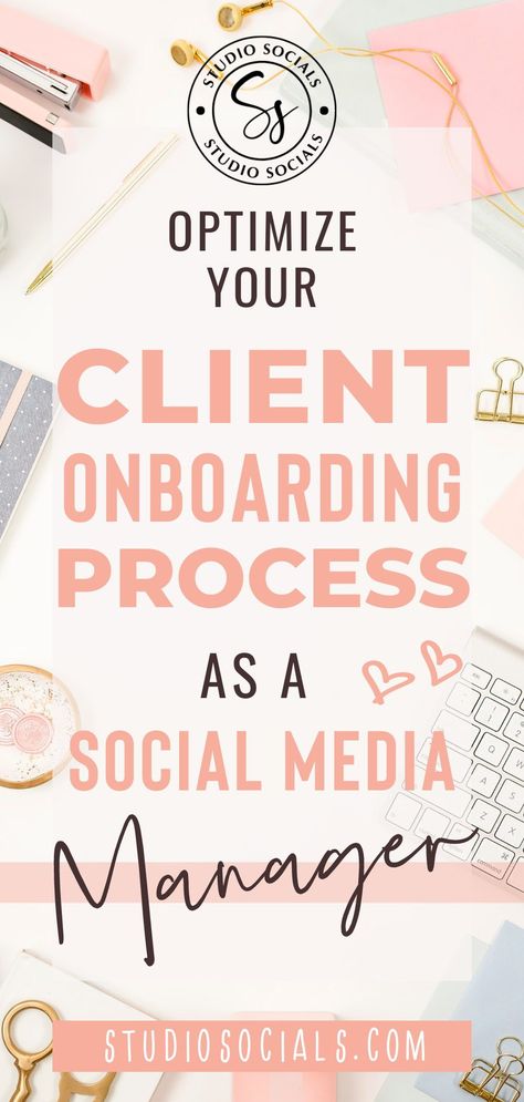 If you're a social media manager, it's important to have systems in place. This social media manager client onboarding process will help streamline your client interactions and ensure everyone is on the same page. Having a smooth process means less stress for you and more happy clients! Social media manager checklist, client onboarding checklist, client onboarding template, freelancing. Social Media Manager Must Haves, Social Media Manager Onboarding Template, Social Media Client Onboarding Template, Social Media Manager Client Onboarding, Social Media Onboarding, Social Media Manager Workflow, New Client Onboarding Checklist, Become A Social Media Manager, Social Media Manager Template